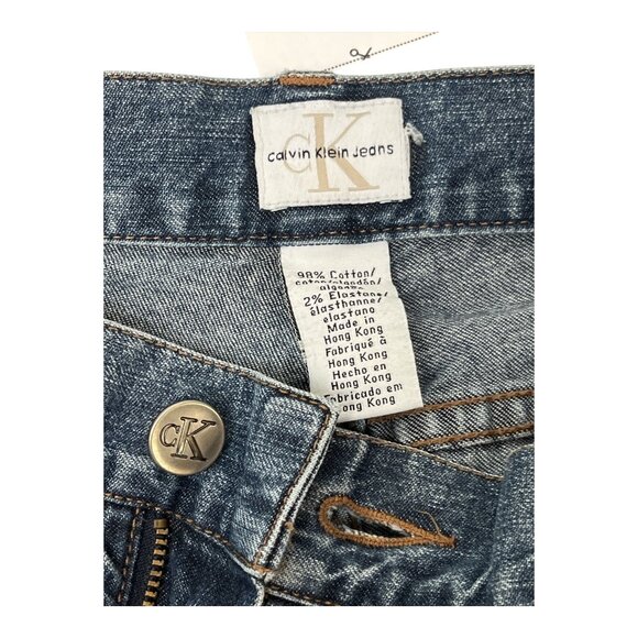 Calvin Klein Juniors Medium Blue Flare Leg Denim Jeans Stretch Sz 11 - Picture 5 of 7